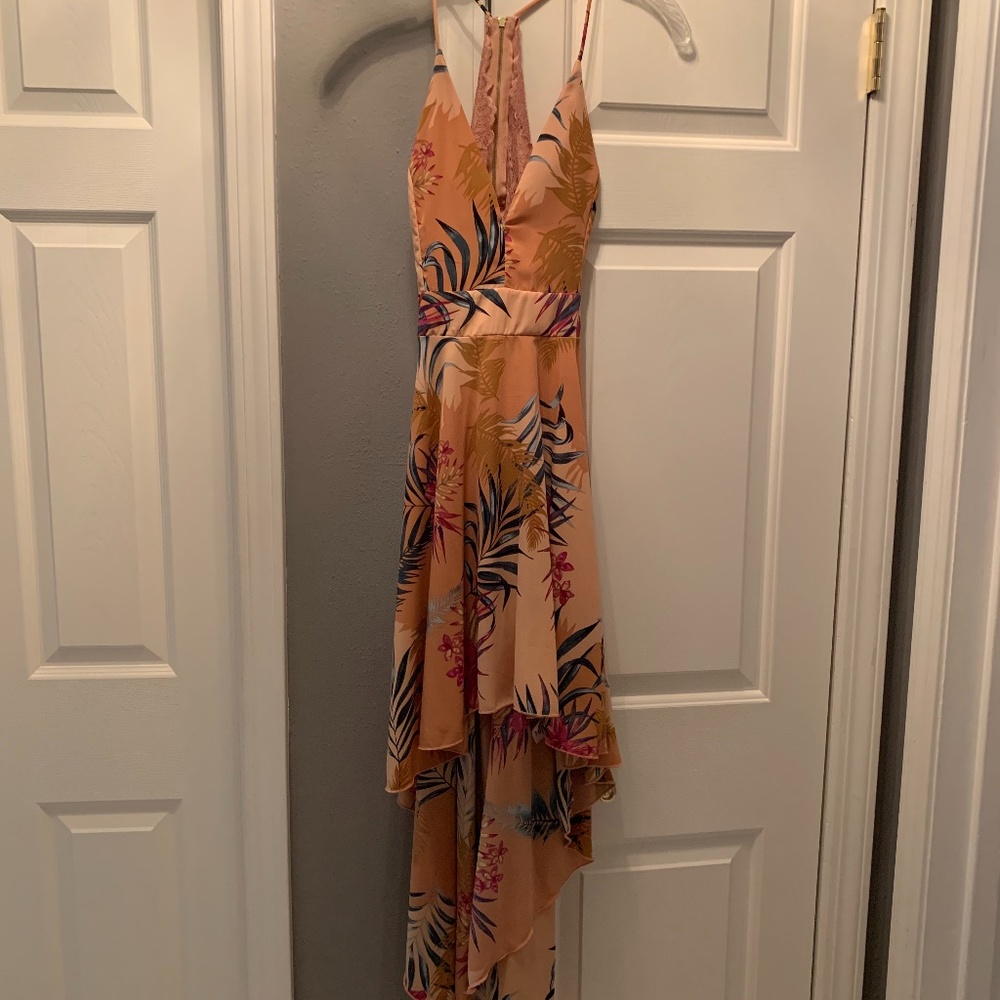 Windsor Laceback High Low Dress
